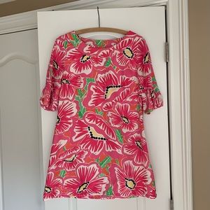 Lily Pulitzer pink floral shift dress
